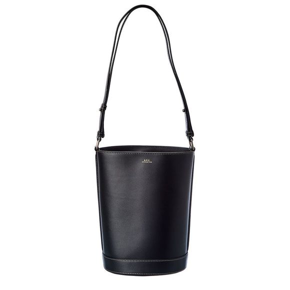 A.P.C. Ambre Leather Bucket Bag, Black - Picture 1 of 3